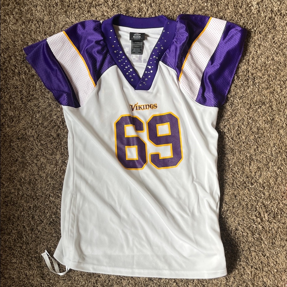 Reebok Women's Purple and White NFL Jersey